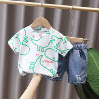 Conjunto De Ropa Infantil Para Verano Para Niños Y Niñas Camiseta De Algodón Con Dibujos Y Pantalones Cortos 2 Piezas Moda Casual Deportiva Para Bebés - details 1