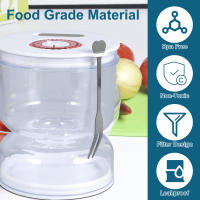 Juego De Jarra De Escabeche Con Cuchara 200ml Hermetico Y Antigrado Contenedor De Ajo Con Herramienta De Separador De Jugo Y Válvula De Escape - details 0