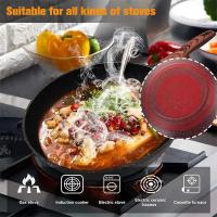 Sartén De Piedra Maifan Antiadherente Para Fogón Y Inducción Cocina Duradera Sartén De Res Meat Eco-amigable Con Cubierta De Vidrio - details 3