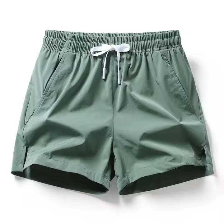 Shorts De Verano De Seda Helada Para Hombres Pantalones Deportivos Tres Partes Secado Rápido Running Fitness Elasticos Shorts De Baloncesto - 1