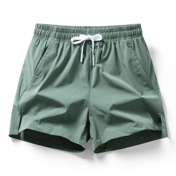 Shorts De Verano De Seda Helada Para Hombres Pantalones Deportivos Tres Partes Secado Rápido Running Fitness Elasticos Shorts De Baloncesto - 1