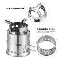 Estufa De Camping Portátil Para Sobrevivencia Quemando Madera Y Alcohol Para Excursiones Al Aire Libre Y BBQs Small Dual Fuel Camp Stove - details 3