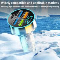 Cargador de coche de 240W, adaptador de 4 puertos USB para IPhone, Samsung, Xiaomi, carga rápida con pantalla Digital - details 9
