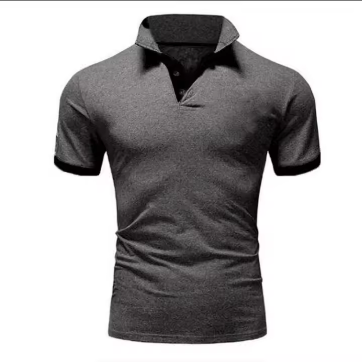 Camisas Polo De Manga Corta Para Hombre Estilo Casual Ajustada Diseño Básico Secado Rápido Anti-arrugas Tops Transpirables - 1