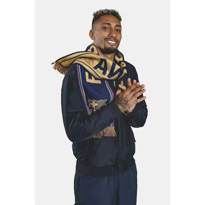 Bufanda Dorada Reversible FC Barcelona 2ª equipación 22/23 - Producto Oficial FC Barcelona - Barça - 1