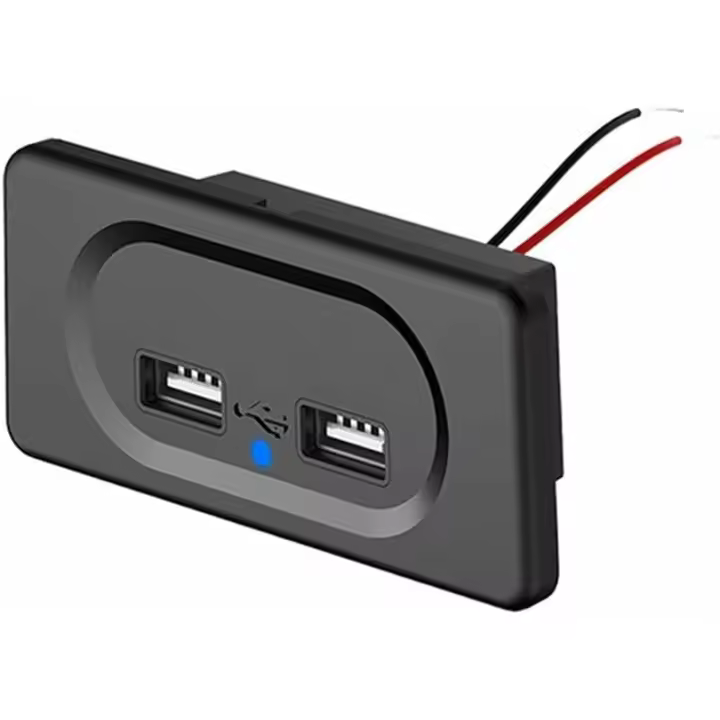 Zócalo dual Del Cargador USB, 12V-24V 3.1A Panel de control del coche - 1