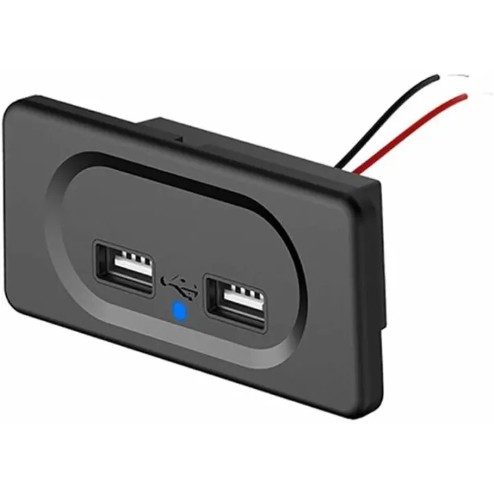 Zócalo dual Del Cargador USB, 12V-24V 3.1A Panel de control del coche - 1