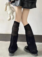 Pareja De Sleeves De Calcetines Largos Estilo Lolita Para Mujeres Calcetines De Cosplay De Verano Sin Costuras Hechos De Poliéster - details 5