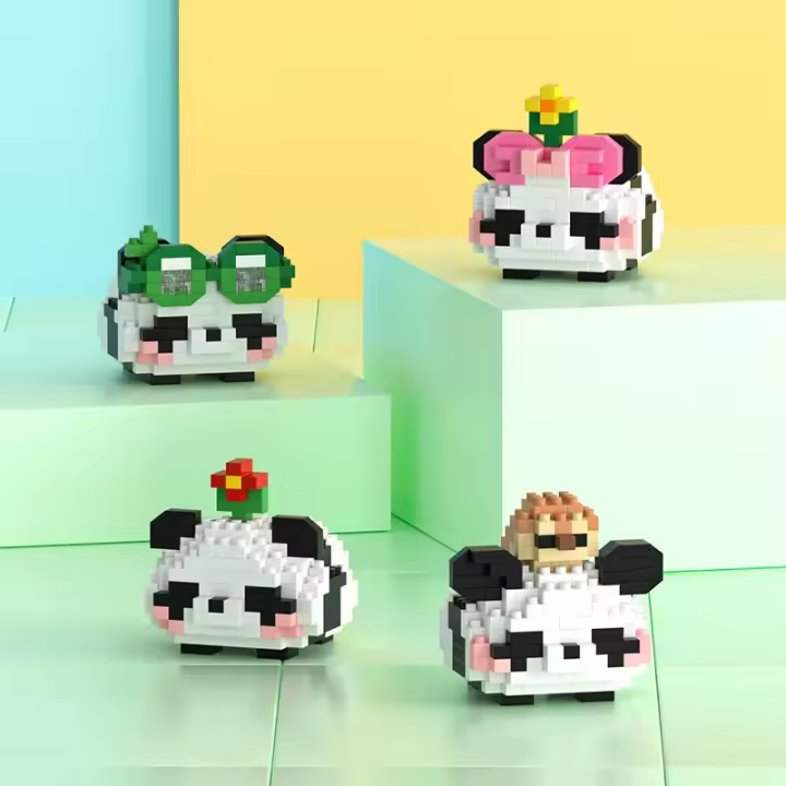 Bloques De Construcción Micro Panda Kawaii Para Niños Y Adultos Juguetes DIY De Animales Adorables Regalos Para Niños Y Adultos - 1