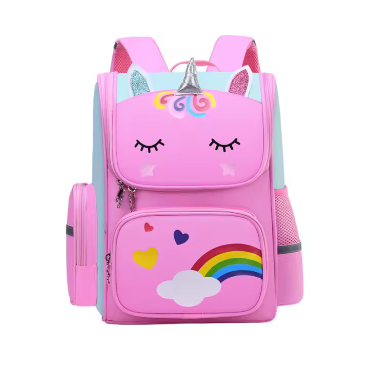 Mochila Escolar Para Niños De Tela De Nylon With Estampados De Dibujos Animados Cierres De Cremallera Adecuada Para Estudiantes De Primary Y Secundaria - 1