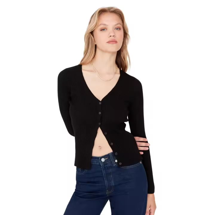 Trendyol Mint Basic V-Neck Knitwear Cardigan Twoaw23Hi0019 - 1