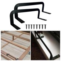 Barra de retención de 2 piezas Cama ajustable El colchón en su lugar Colchón antideslizante Tapón deslizante Marco de Cama de Madera Estabilizadores de colon con tornillos - details 1