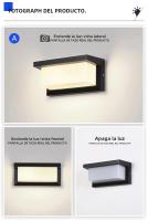 Luz De Pared LED Impermeable 15W Con Sensor De Radar Para Exteriores Y Dormitorios Sala De Estar Porches Jardines Luz Decorativa Moderna - details 9