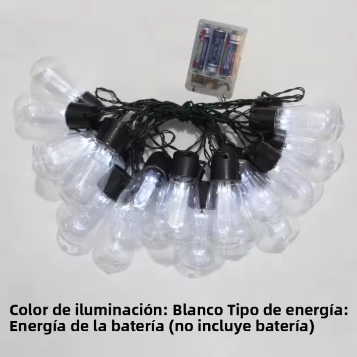 Luces LED Para Decoración Exterior Guirnalda De Lámparas De Patio Para Fiesta Boda Jardín Hogar Navidad Color Luz Caliente - 1