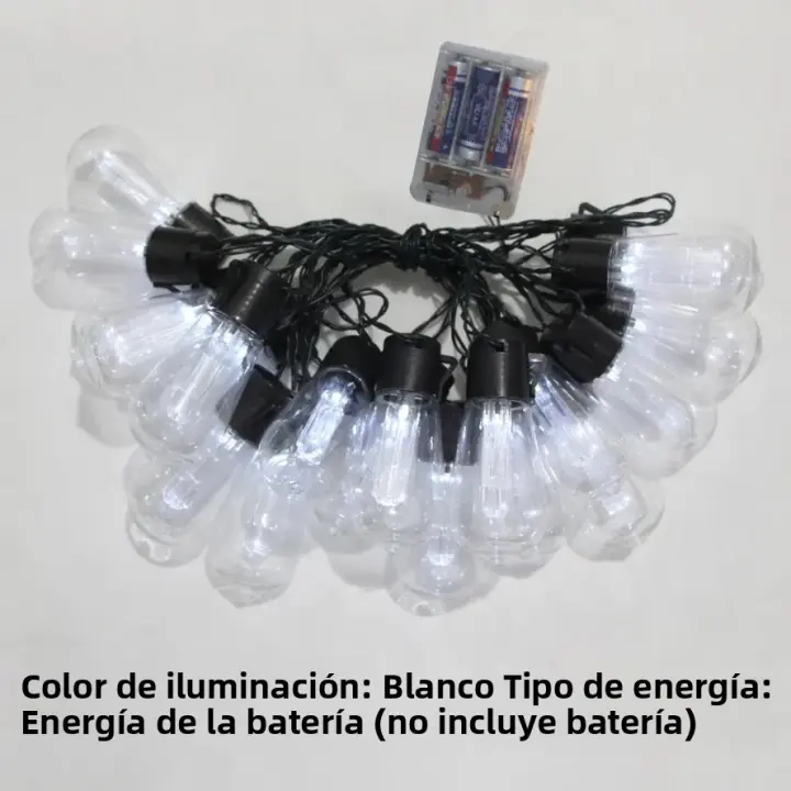 Luces LED Para Decoración Exterior Guirnalda De Lámparas De Patio Para Fiesta Boda Jardín Hogar Navidad Color Luz Caliente - 1