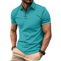 Camisa Polo Para Hombre De Manga Corta Verano Transpirable Basic Botones Ligero Suéter De Gimnasio Estilo Coreano Daily Polyester - details 5