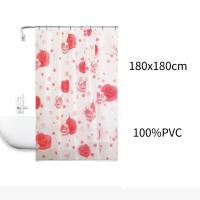 Cortina de ducha de 180 x 180 cm, impermeable, a prueba de moho y elegante decoración para el baño. - details 4