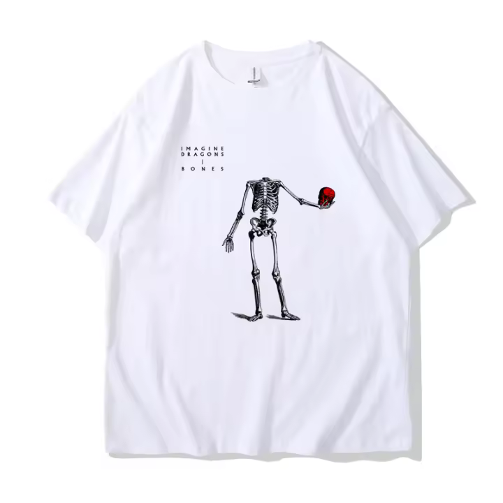 Camiseta De Algodón Para Hombre Imagine Dragons Estilo Casual Con Cuello Redondo Y Mangas Cortas Camiseta Clásica Para Primavera Y Verano - 1