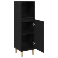 Armario de baño vidaXL Negro Roble 30x30x100 cm Madera elaborada - details 3