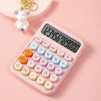 Calculadora Mecánica Con Pantalla LCD De 12 Dígitos Botones Grandes Y Redondos Calculadora Dulce Colorida Para Oficina Escuela Y Hogar - details 6