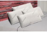 Pack 4 Almohadas Viscoelástica Carbono  Firmeza Media Desenfundable Efecto anti-stress - details 0