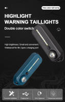 Luz Trasera De Bicicleta LED Recargable Roja Y Azul Con Clip Para Hombro Luz Policial Seguridad Advertencia Con Fuente De Alimentación USB - details 0