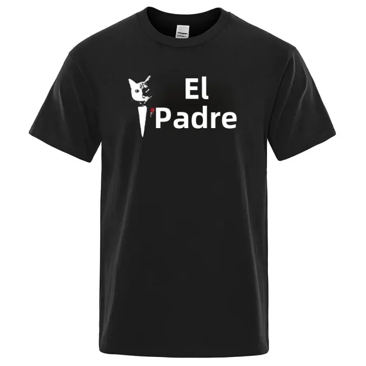 Camiseta the Catfather Para Hombre Y Mujer Estampado Vintage Cómoda Y Casual T-Shirt De Algodón Con Estilo Retro - 1