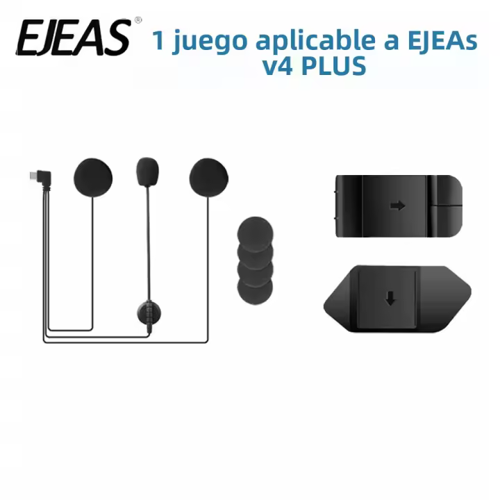 EJEAS V6 Pro+ V4 plus Accesorios Para Casco De Motocicleta Intercomunicador Microfono Altavoz Auricular Base Adhesiva Clip De Montaje - 1
