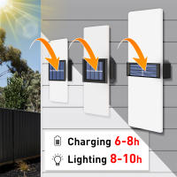 Lámpara Solar Exterior LED Impermeable 2-4 Piezas Iluminación De Pared Para Jardín Balcones Luz De Ambiente Upward And Downward - details 1