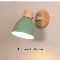 Wooden Nordic Modern Wall Lamp 6 Colours Rechargeable Lights Indoor Home Living Room Bedside E27 Lights Wall Sconce - details 5
