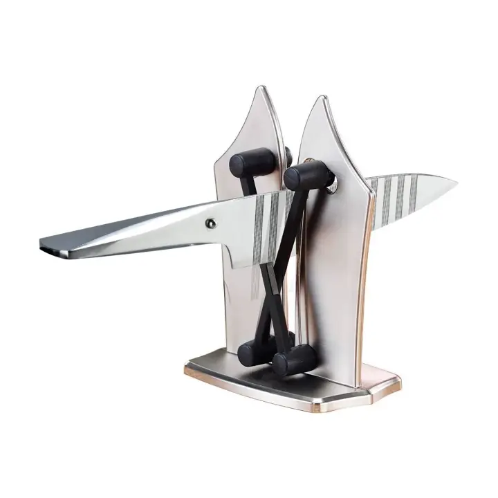 Afilador de Cuchillos Manual | Fabricado con Aleación de Tungsteno y Carbono | Apto para cuchillos de hoja lisa y dentada | Ocupa muy poco espacio | Afila tus cuchillos en segundos | RevolutionLine - 1