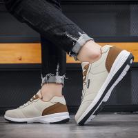 Zapatos De Hombre Impermeables Para Primavera Y Otoño Tenis De Cuero Deportivos Antideslizantes Suela De Goma Para Caminar Y Deporte - details 20