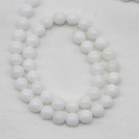 1 Hilo De Piedras Preciosas Blancas Porcelana Jade Redondas Para Hacer Joyas Encuentros DIY Pulsera 4 6 8 10 12 Mm - details 3