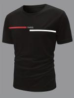 Camiseta De Algodón Puro 100% Para Hombre Estampado De PARIS Cuello Redondo Manga Larga Cómoda Y Casual Para El Verano - details 22