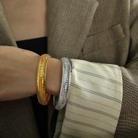 Pulsera De Acero Inoxidable Impermeable Retro Con Elasticidad Y Polvo Metálico Dorado 18K Platinado Moda Unisex Para Hombres Y Mujeres - details 3