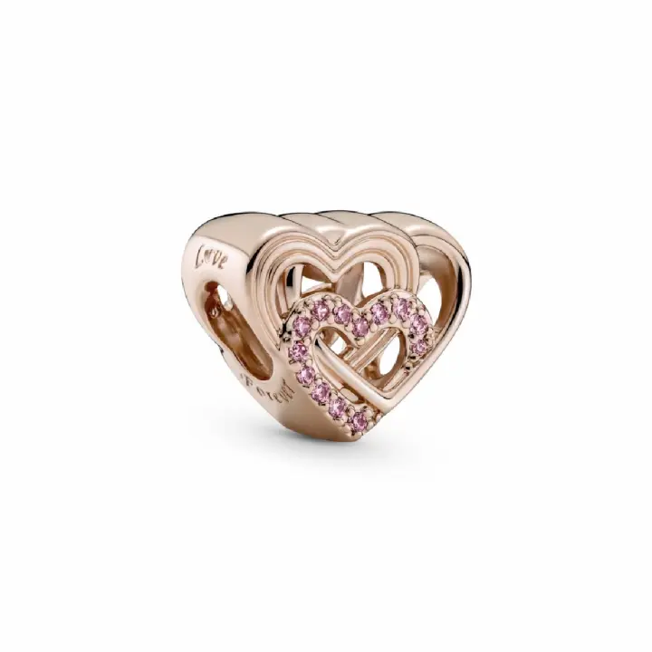 Charm Pandora Rose Corazones de Amor Entrelazado - 1