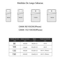 Juego de Sábanas Alta calidad - Sábana Bajera Ajustable hasta 25-30cm  para Cama 90/105/135/150- Funda Almohada de sobre 45x70cm -Sabana Encimera Suave y Transpirable - details 4