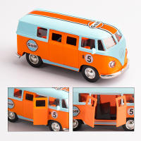 Modelo De Coche De Aluminio Diecast 1:36 Volkswagen T1 Samba Transporter Van Azul Para Niños Juguete Educativo a Escala - details 2