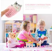 Sleeping Cat Doll Simulation Vocalize Small Cat Stuffed Animal Plush Toy Kitten with Meows Sound - details 1
