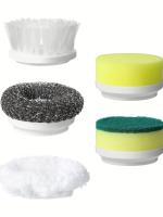 Limpieza Multifuncional Eléctrica Set De Cepillo De Limpieza Para El Hogar Y La Cocina Con 3 Piezas Cepillo De Limpieza Mágico Inalámbrico Para Baño Material Plástico - details 5