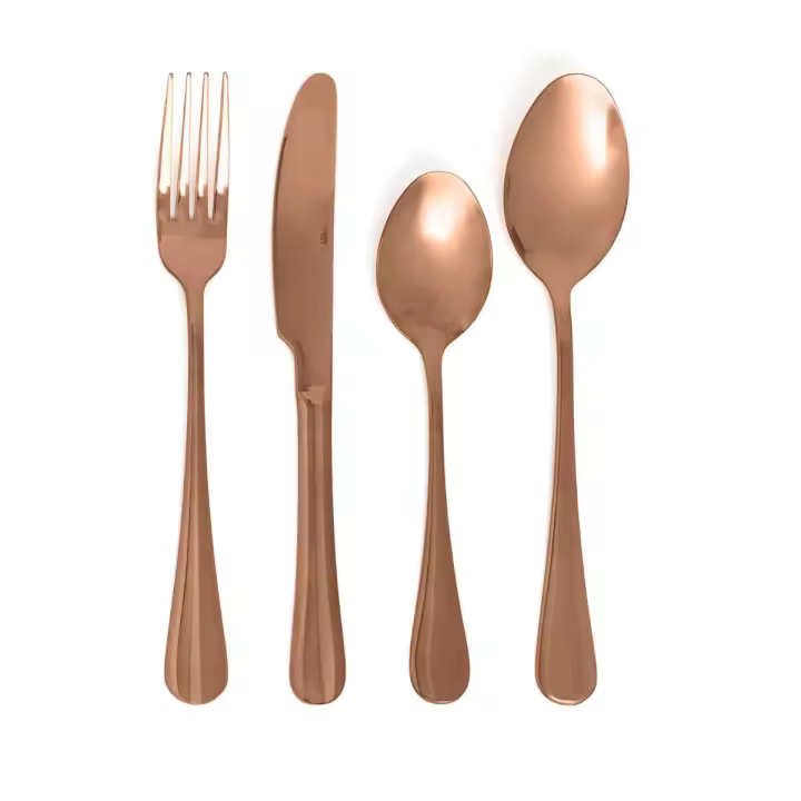 Set de 24 cubiertos Celebrart Quid 6 comensales cobre - 1