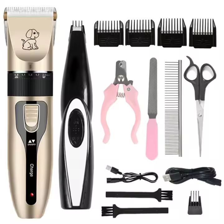 Kit De Peluquería Profesional Para Mascotas: Afeitadora Eléctrica Para Perros Y Gatos Set De Corte De Cabello Fácil De Uso - 1
