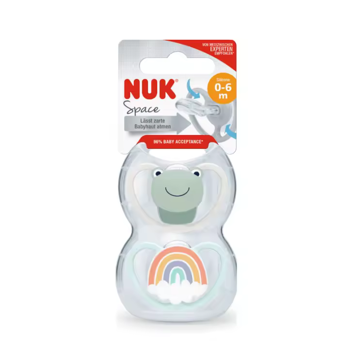 NUK SPACE CHUPETES SILICONA 0-6 M 2 U - 1
