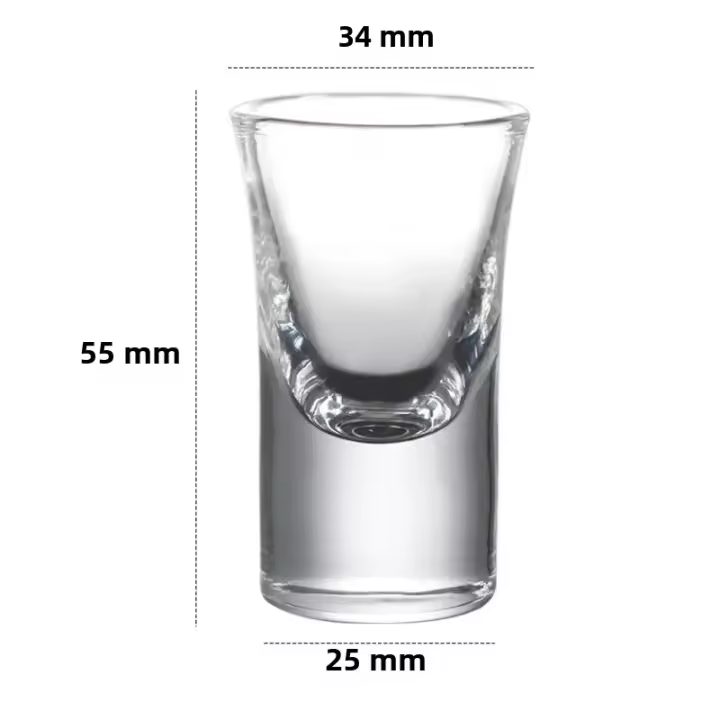 Vaso De Licor 15ml Con Fondo Fortalecido Vaso Pequeño Para Bebidas Transparente Vidrio Eco-amigable Para El Hogar - 1