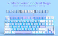 Teclado Mecánico De Juego MageGee 75% Con Interruptores Azul/rojo Retroiluminación LED Azul 87 Teclas Compacto TKL Para PC Windows - details 1