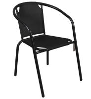 The Secret Home - Silla de Jardín en Lona Negra - Apilable - Resistente y Moderna - Ideal para Terraza y Balcón - details 0