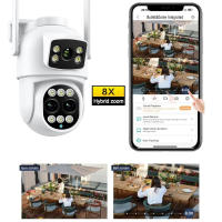 Cámara IP WIFI 6K 12MP Exterior Con Lente Tríplice 8X Zoom Cámara De Seguridad Con Rastreo Automático AI P2P CCTV Surveillance iCSee - details 5