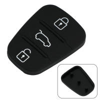 Carcasa De Llave Remoto De Plástico Negro Con 3 Botones Para HYUNDAI I20 I30 Ix35 Ix20 Rio Venga Repuesto De Parche De Goma - details 1