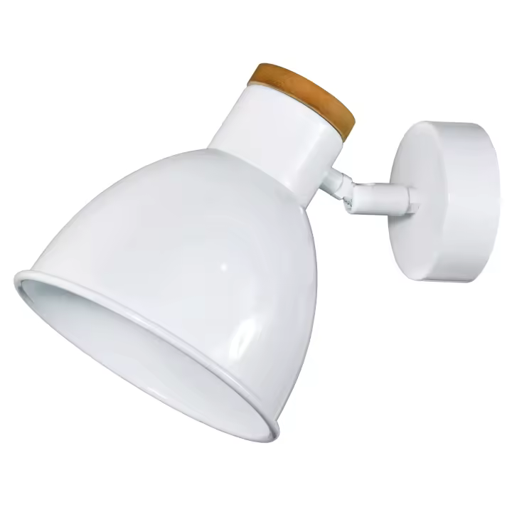 Novolux Lighting - Aplique de pared- VALAN, uso interior, E27, 60W, acero y madera haya, blanco, IP20, interior - 1