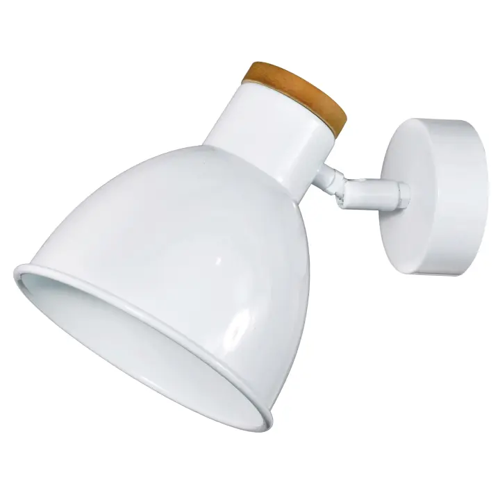 Novolux Lighting - Aplique de pared- VALAN, uso interior, E27, 60W, acero y madera haya, blanco, IP20, interior - 1